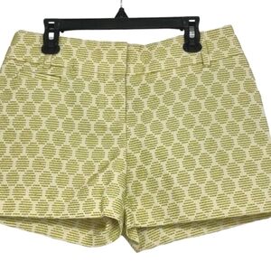 Loft Lime Green And Ivory Patterned Women's Shorts